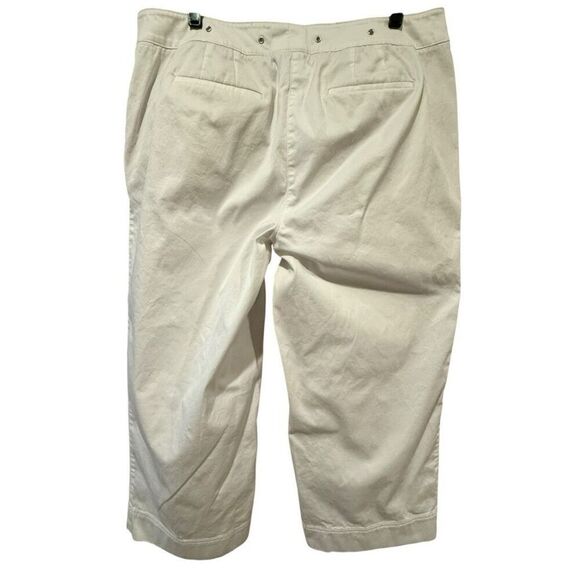 Talbots Women’s Wide Crop Pants Plus Size White Size 16 - Picture 1 of 10